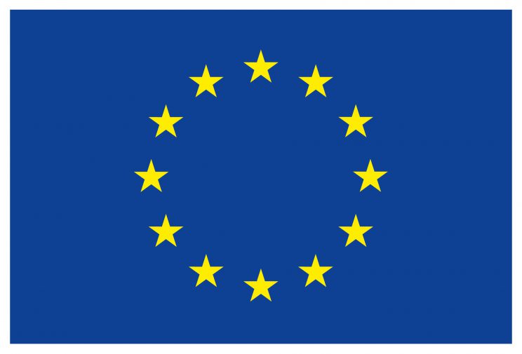 EU-Flagge: gelbe Sterne auf blauem Hintergrund